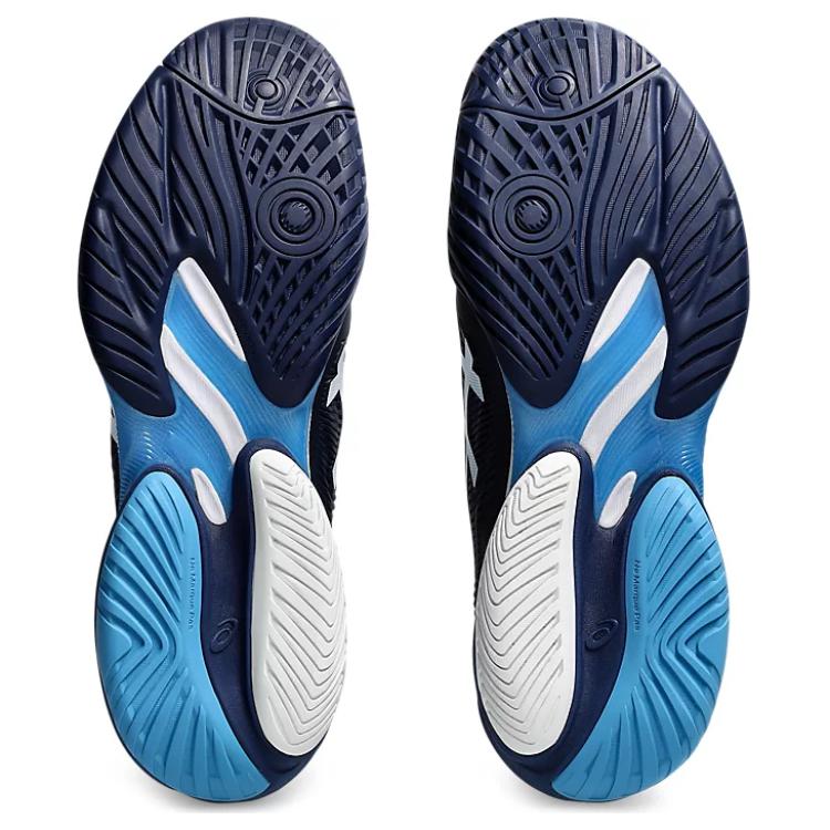 Asics Court FF 3 Novak Blue Expanse Herren-Sneaker Weiß 1041A361-963