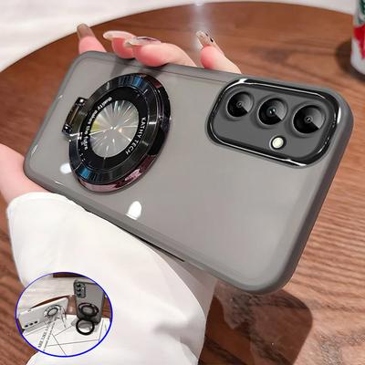 Do etui Magsafe Holder do Samsung Galaxy A13 A12 A22 A32 A52 A72 A51 A71 A31 A21S A10 A11 A20 A30 A50 A20S Przezroczysta osłona