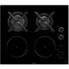 Table De Cuisson Mixte SAUTER SPI9602BM - 4 Éléments - Noir - Induction/Gaz - Grilles fontes-All. 1 Main