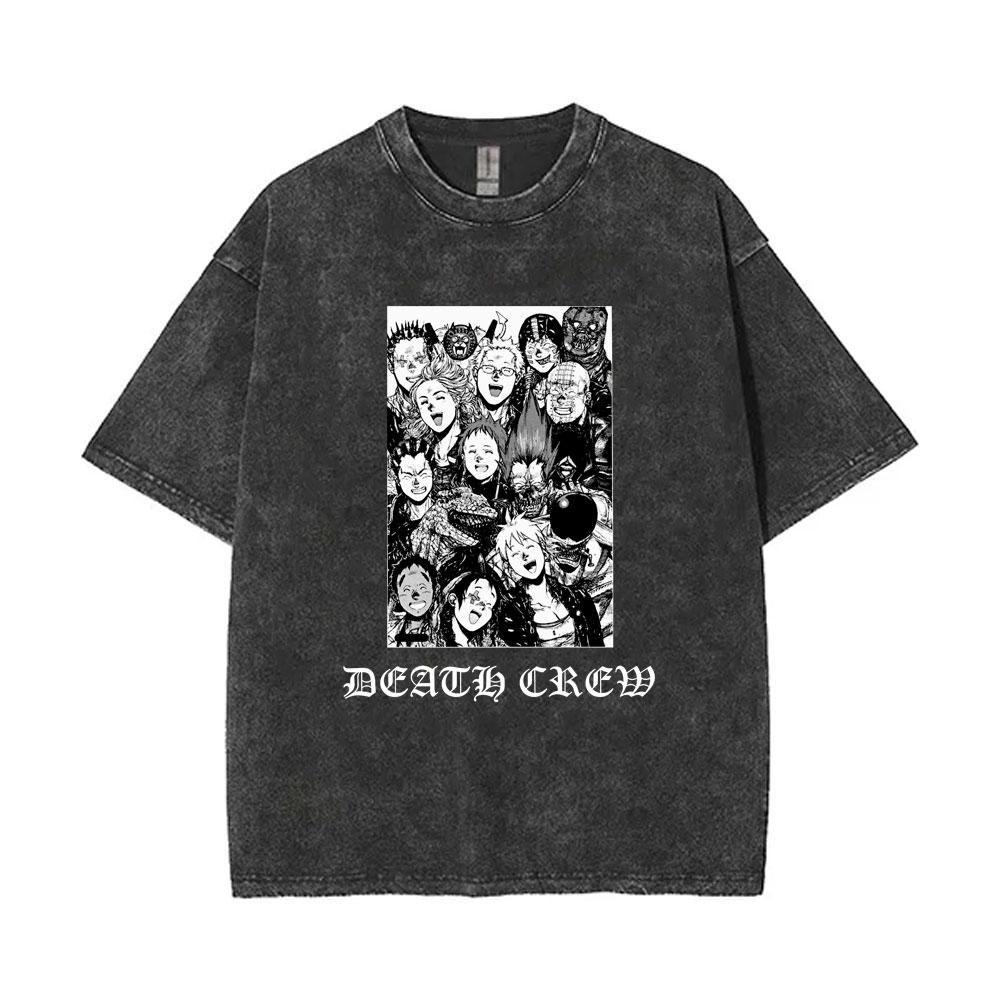 Anime Dorohedoro Kaiman Prané Vintage Tričko Pánske Gotické Manga Rockové Tričko Pánske Hip Hopové Nadrozmerné Tričko s Krátkym Rukávom Streetwear