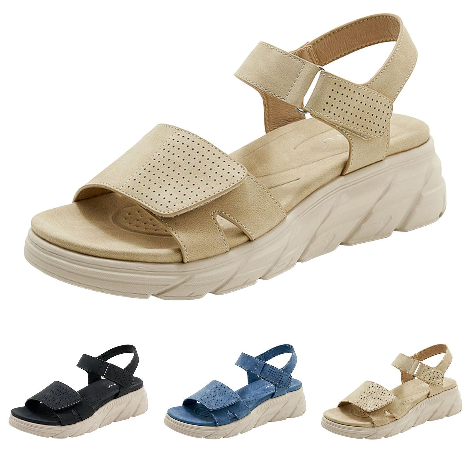 

Летние Сандалии на Толстой Подошве Женская Мода Легкие Нескользящие Удобные и Повседневные Сандалии Женская Обувь Sandales Femmes Été 35 чёрный