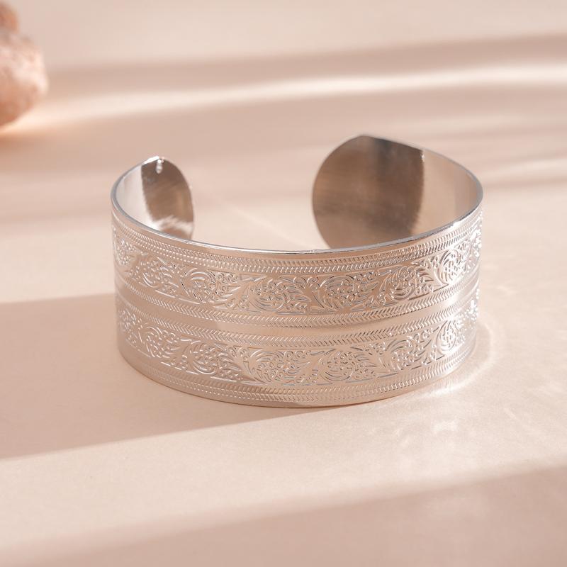 Vintage Ginkgo Leaf Butterfly Open Cuff Bangle Gold Silver Wide Statement Bracelet For Women Boho Party Jewelry