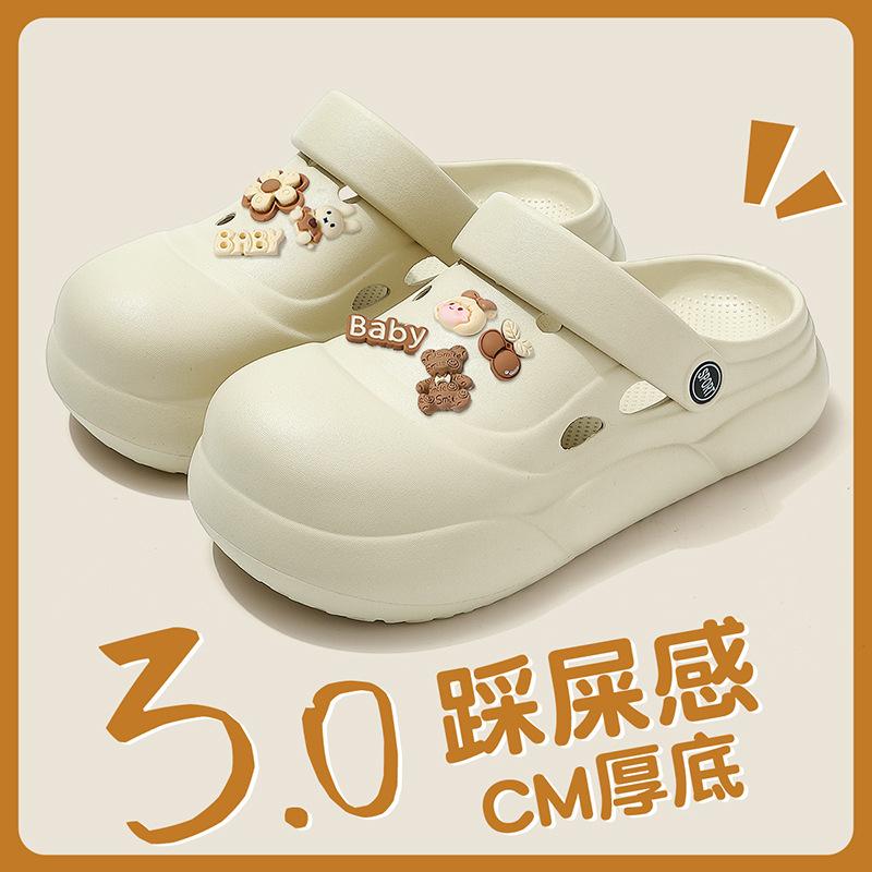 Hole shoes wear summer thick-soled new EVA soft-soled non-slip bag head sandals