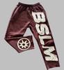 Felpa con Stampa di Lettere Unisex e Pantaloni Larghi Tuta Hip Hop Set da 2 Pezzi