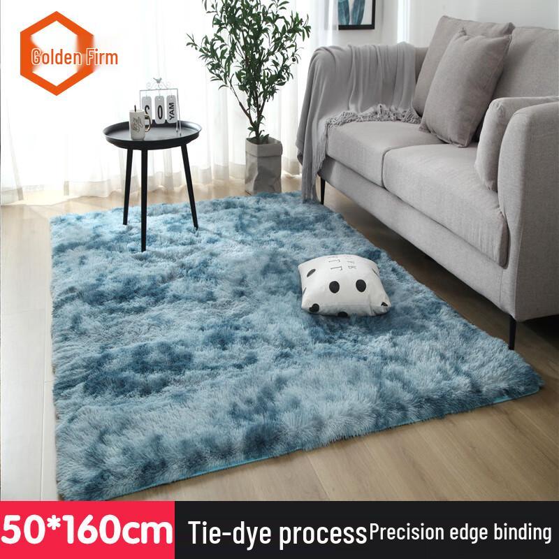 Jingulao PV Velvet Tie-Dye Floor Mat 50x160cm павлин голубой