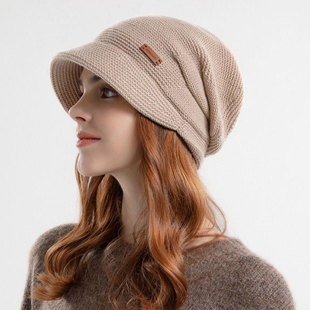 Ear Protection Knited Beanie Thickened Slouchy Hat Breathable Pile Cap Outdoor