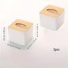 1pc/2pcs-Tissue Box Napkin Holder Case Paper Box Container Bamboo Cover Solid Wood Hotel Storage Box Home Table Decoration