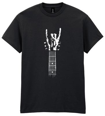 Koszulka Ręka Rockowa z Gitarą Szkielet Muzyka Heavy Metal Thrash Znak Odzież Goth