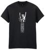 Rock Hand Guitar T-Shirt Skeleton Heavy Metal Thrash Music Sign Goth Clothing
