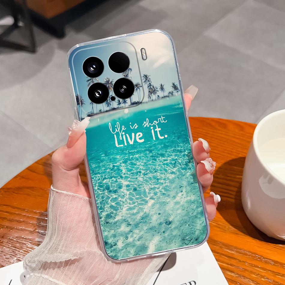 Leisure Flower Case For Xiaomi 15 Pro Clear Phone Bags Colourful Soft Back Cover For Xiaomi15 15Pro Silicone Anti Drop Housing