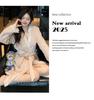 Women's Winter Fleece Long Bathrobe with Velvet - Sexy Bride Morning Robe Pajamas