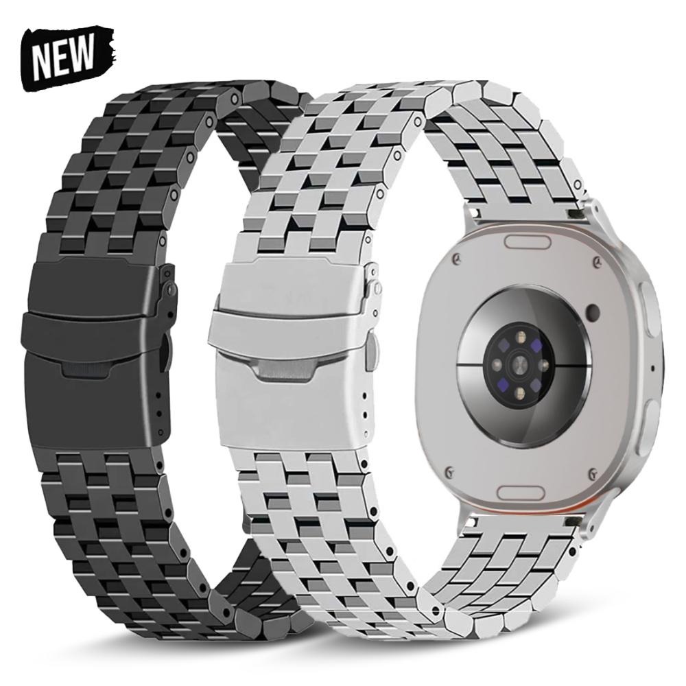Correa de Acero Inoxidable Sin Espacios para Samsung Galaxy Watch 44 40mm para Galaxy 8 Classic 46mm Correa Metálica de Lujo para Galaxy Ultra 2025