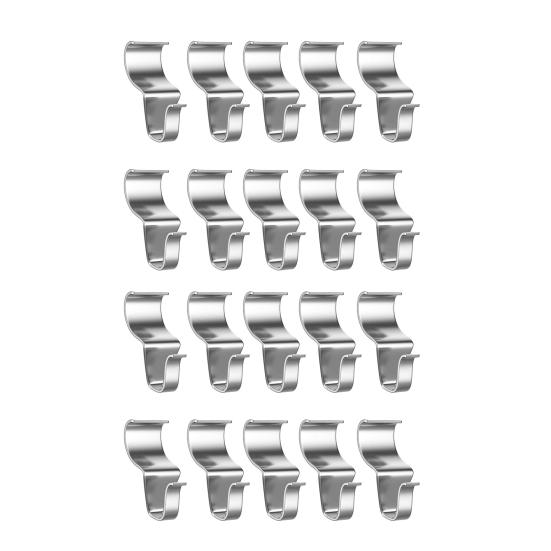 Vinyl Siding Hooks Heavy Duty S-shaped Hooks Non-Hole Stainless Steel Holiday Decoration Hangers for Halloween Christmas Lights Wreaths Flags