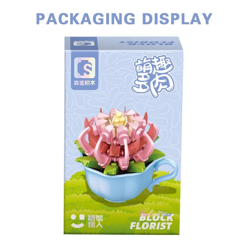 8 Style MOC Creative MINI Flower Pot Plant Building Block City Cherry Tree Decoration Bricks DIY Girls Boys Kids Toys Gifts