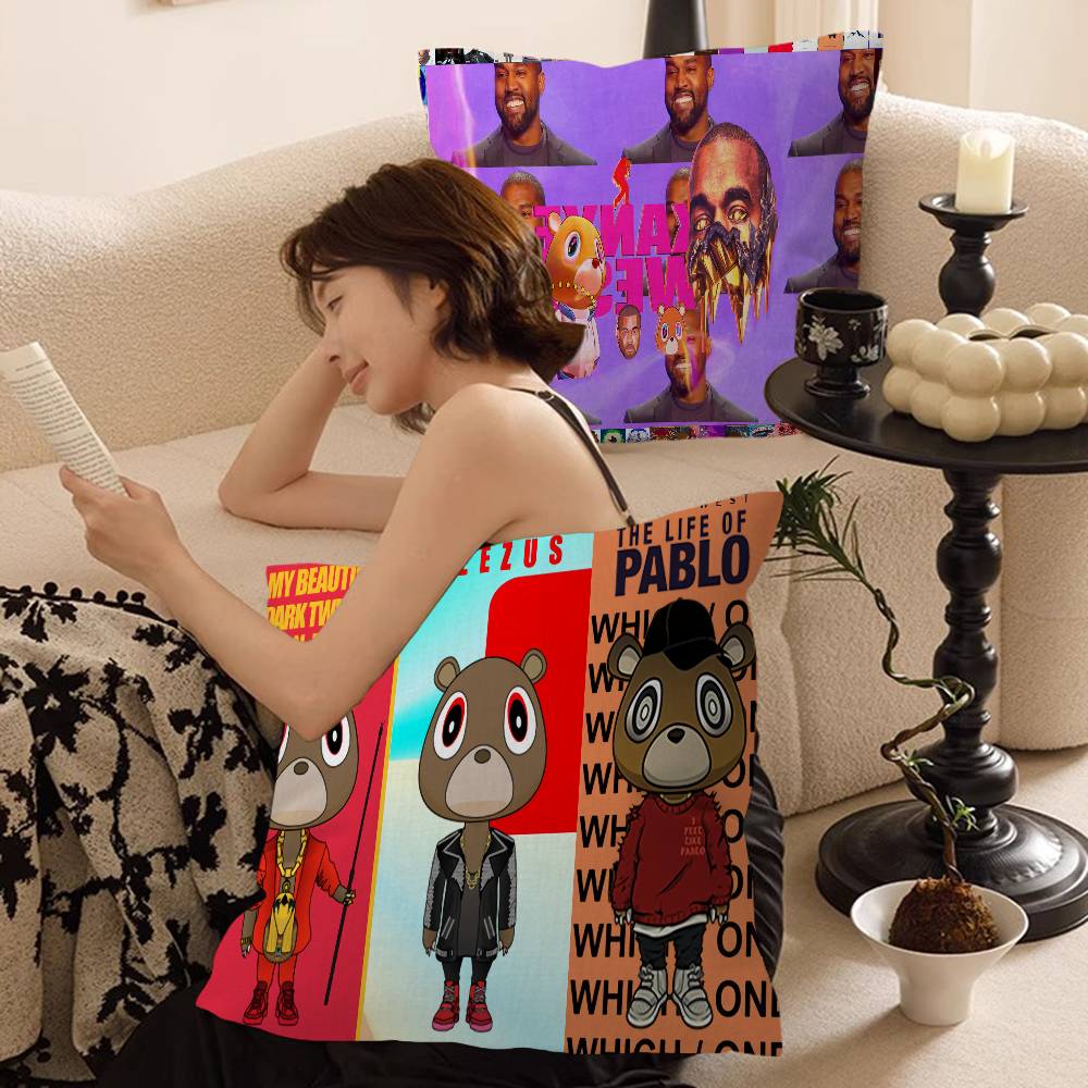 Kanye Ye West Rapper Pillow Cover Design cushion Cover decor Holiday Decorati