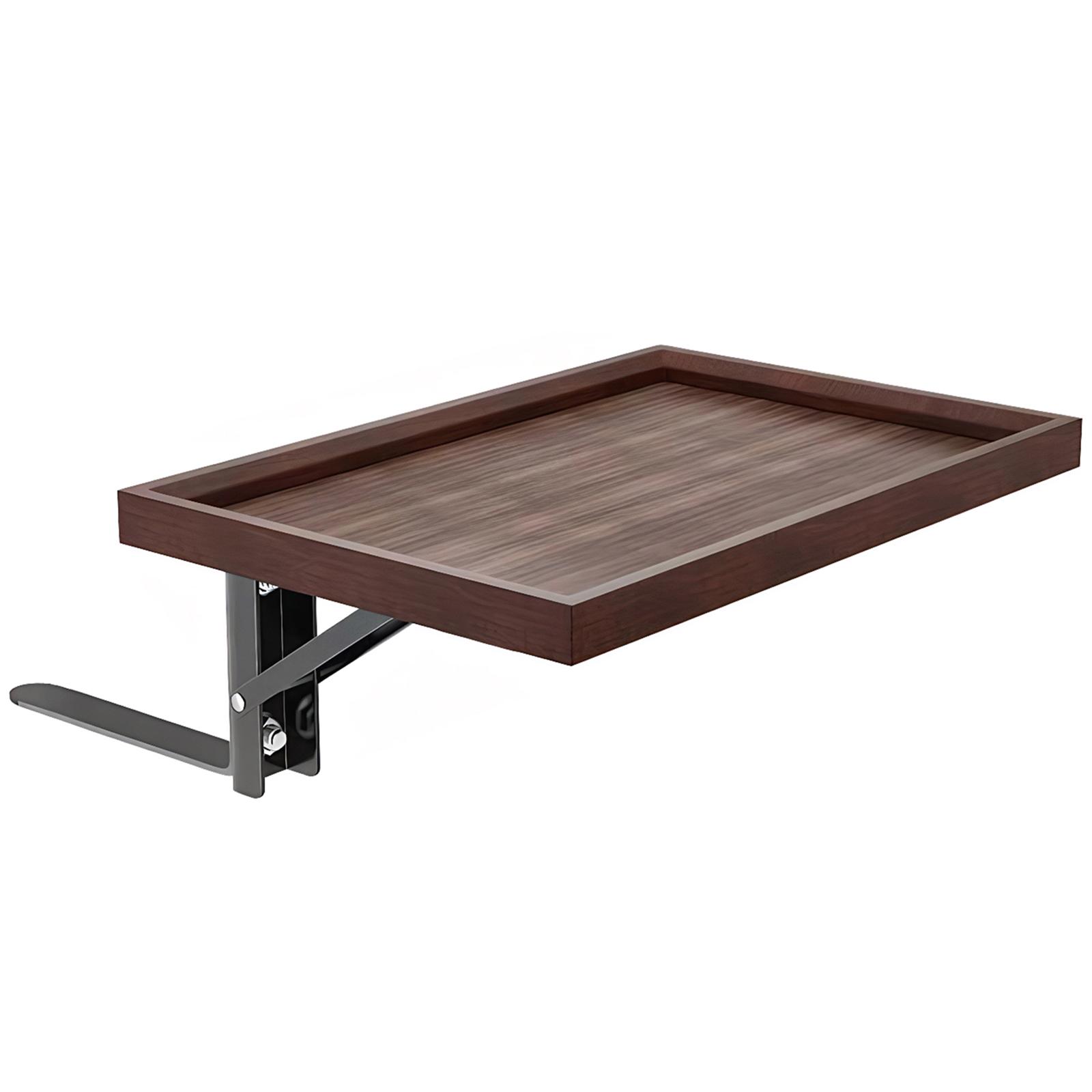 Wooden Foldable Bedside Shelf 12.91x8.66in Top Bunk Bedside Table Tray No Drilling Nightstand Organizer Tray for Dorm Room Home