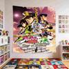 1pc JoJos Bizarre Adventure Characters Tapestry Polyester 2D Flat Wall Hanging Anime Fan Decor for Bedroom Ideal Otaku Merch