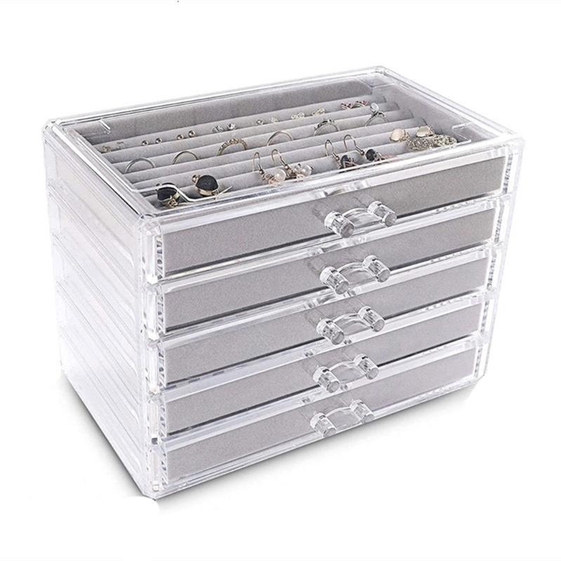 Velvets Jewelry Organiser Earrings Bracelets Necklaces Rings Display Stand Elegant Showcase Tray for Accessories