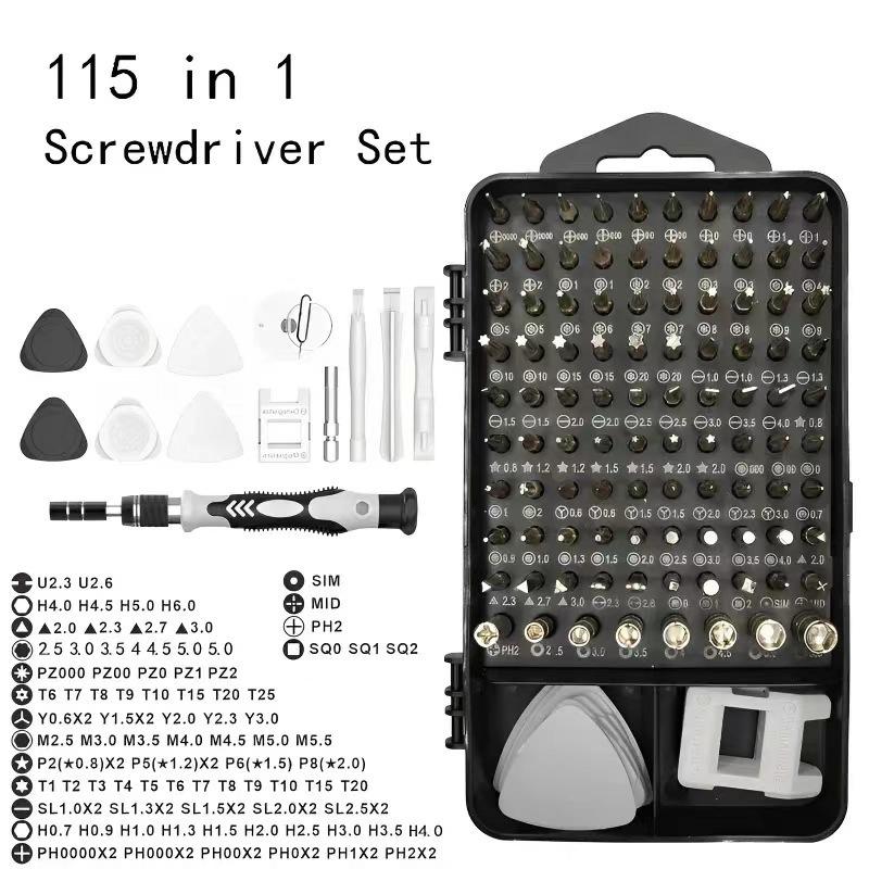 115-in-1 Small Screwdriver Set, Professional Repair Tool Kit for Phone, Computer, Watch, Console, Eyeglass and Electronic