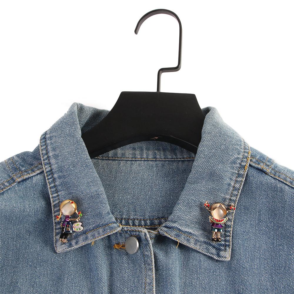 Dívka Malý Meloun Dívka Dárek Módní Šperky Límec Doplňky Oblek Šátek Spona Brož Pin