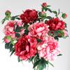 Peony Silk Flower Arrangement - Artificial Floral Decoration for Living Room and Dining Table
