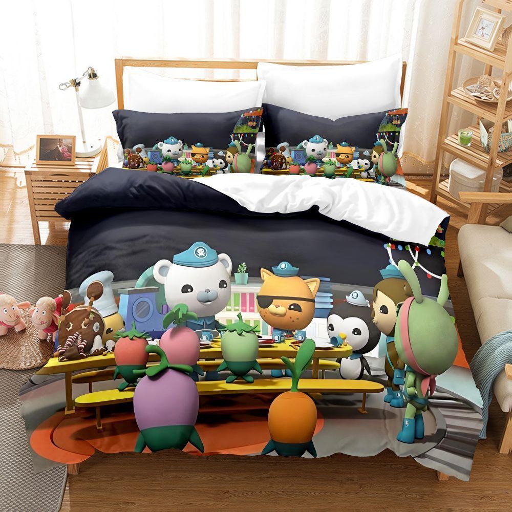 Octonauts Bedding Set Single Twin Full Queen King Size Bed Set Aldult Kid Bedroom Duvetcover Sets 3D Print Anime Octonauts