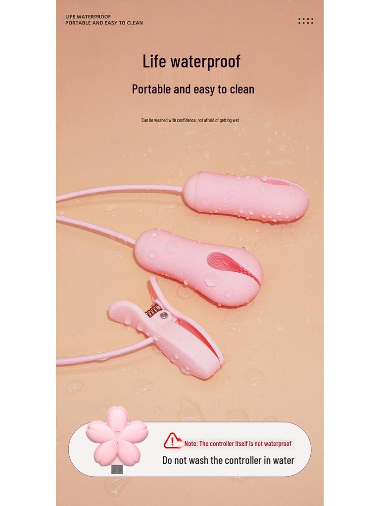 Mannomile 3-Point Nipple Clamps Vibrating Clitoral Masturbator for Women