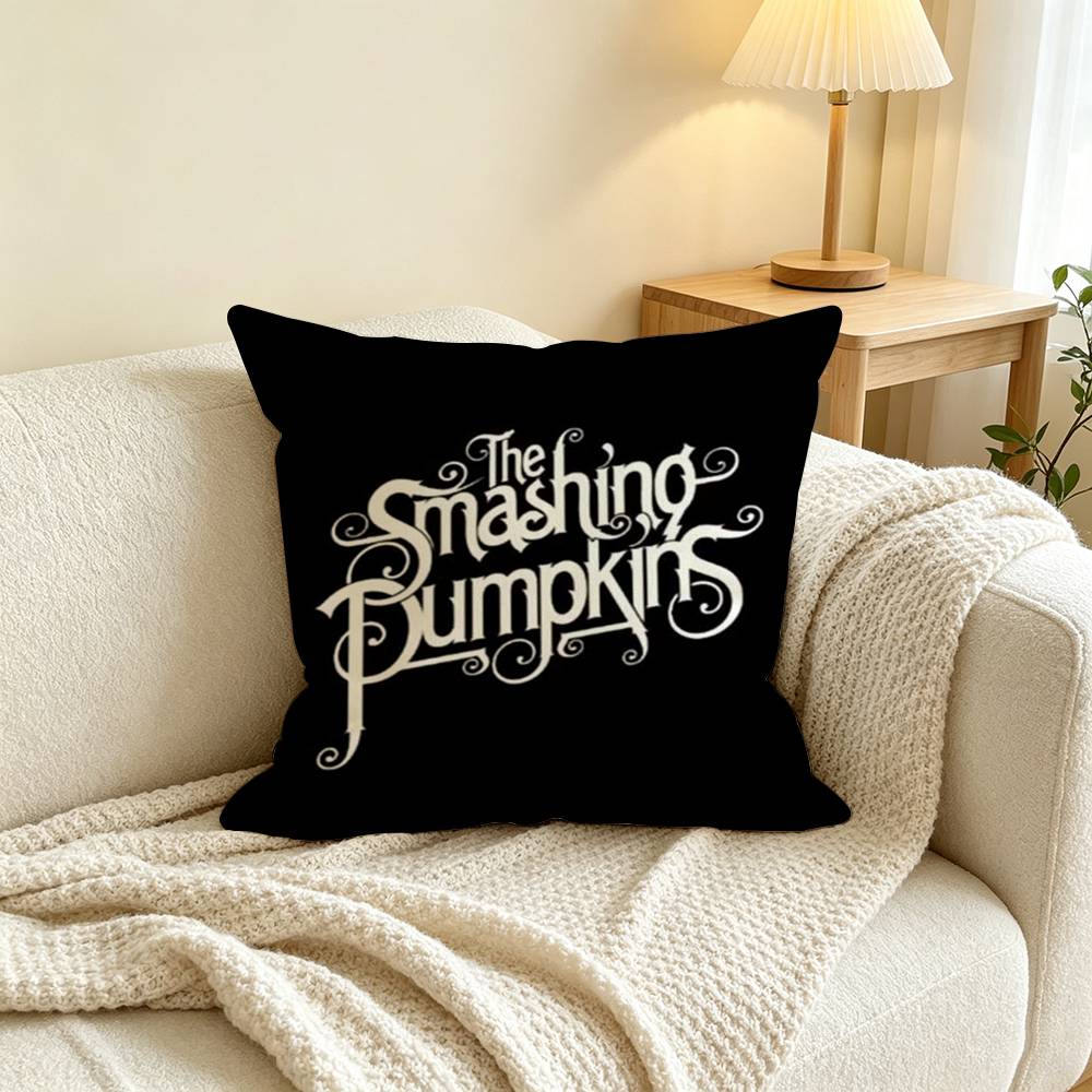 Band S-Smashing P-Pumpkins  Square Double-Sided printed Pillow Case Bedroom Bedside Pillow Sofa Cushion Cover