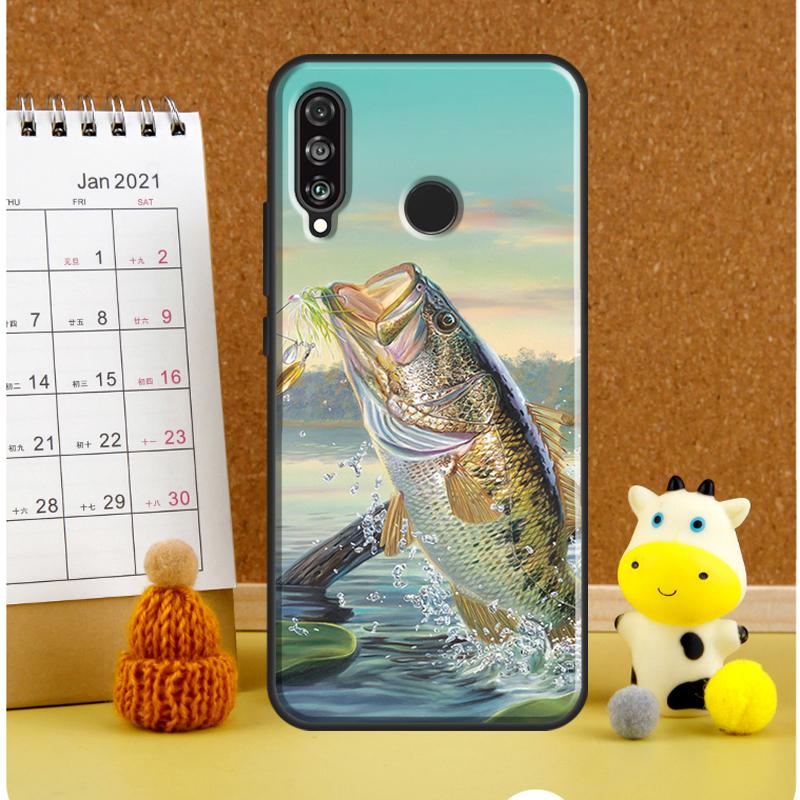Bass Fishing Lake Fisherman For Huawei Nova Y72 Y70 Y91 Y90 Y60 Y61 Y73 3i 7i 8i 11i 12i 9 10 SE P20 P30 P40 Lite Case
