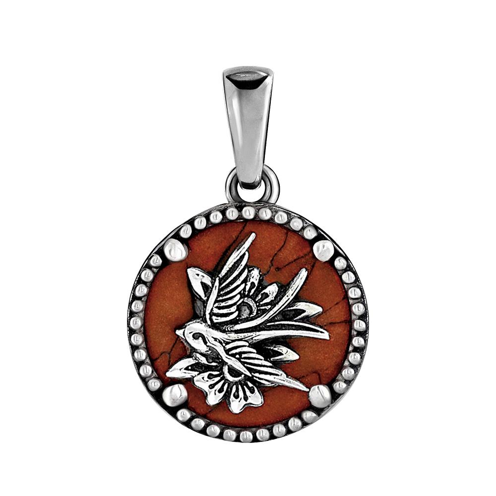 Anonymous Artisan Oldschool Frame Symbol Pendant - Swallow