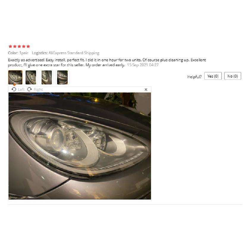 Car Headlight Rubber Sealing Strip Trim Headlamp Decorative Strip For Porsche Cayenne 2011-2014 2015-2018 2019-2021
