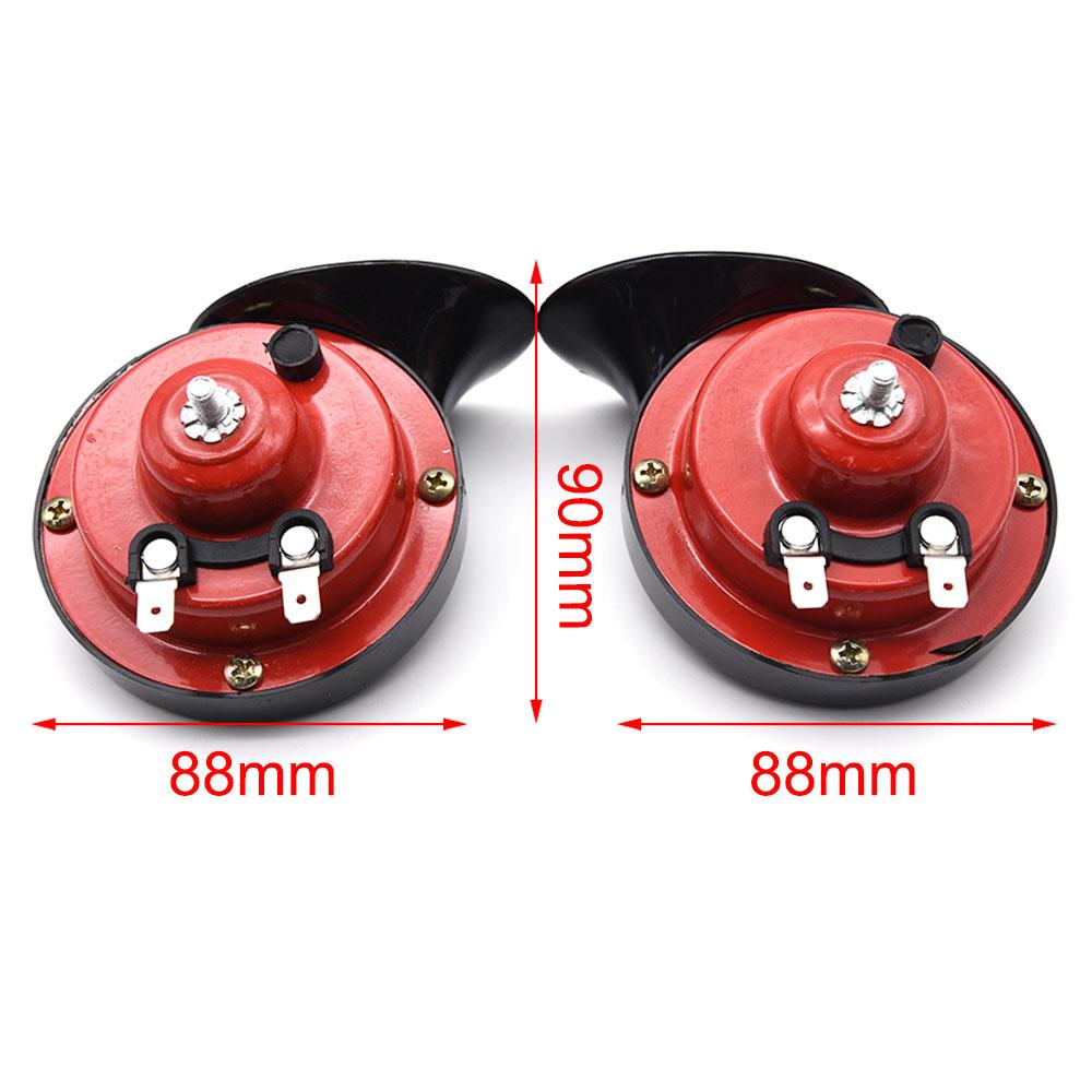 2pcs 12V 115DB Hella Super Loud Compact Electric Blast Tone Car Air Horn Kit For Motorcycle and Car Universal