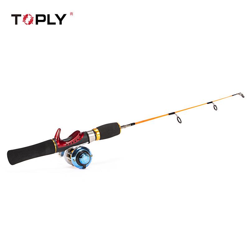 52cm Ultraleichte Glasfaser Winter Eisangelrute mit zweigeteiligem Griff