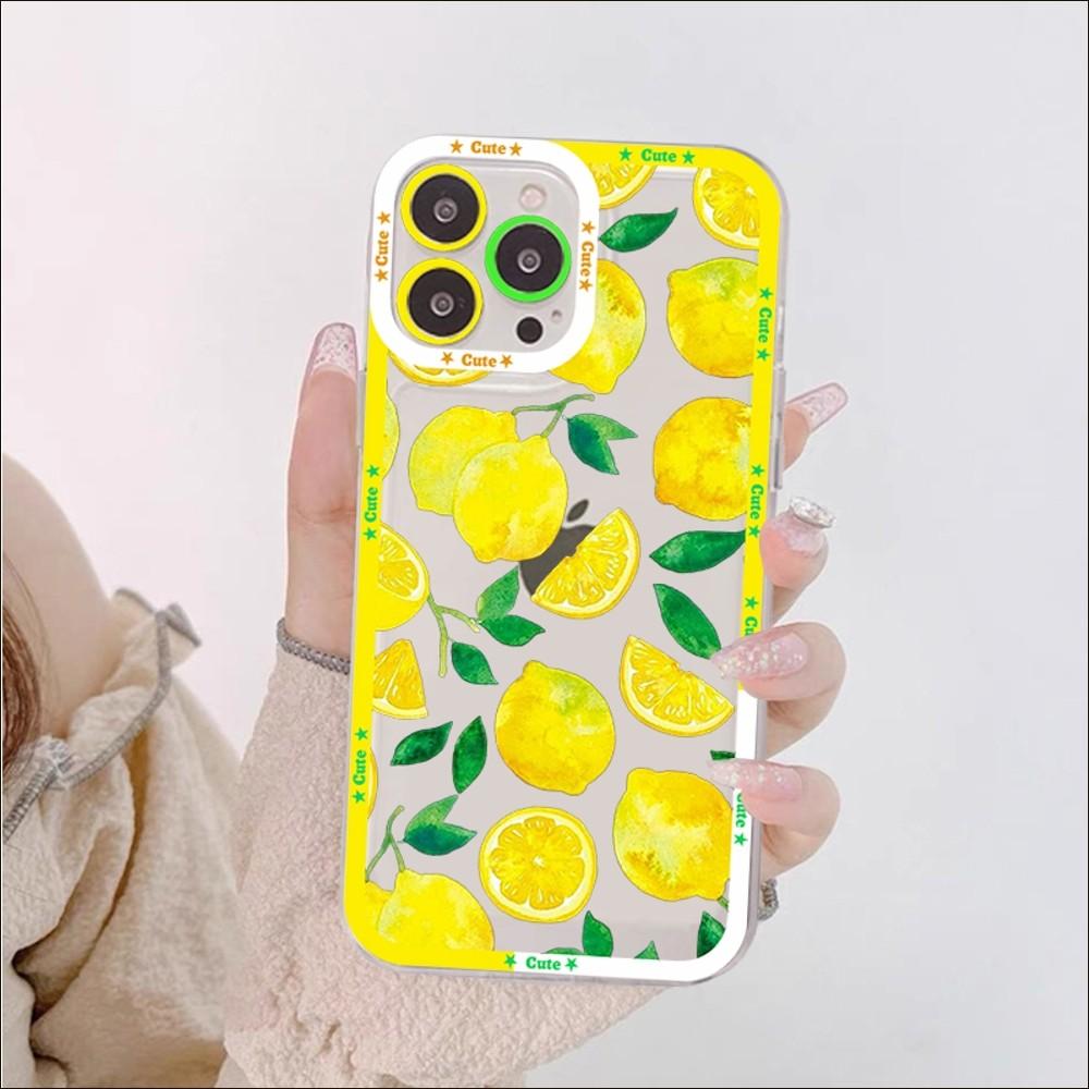Fruit lemon Phone Case For iPhone 14 13 12 11 Pro Max XS X XR SE 2020 6 7 8 Plus Mini Protective Cover