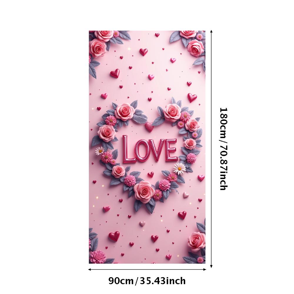 Romantic Floral Soft Decorative Rose-themed Rose Delicate Backdrop for Outdoor