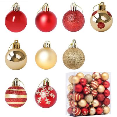 50 STÜCKE 4CM Bruchsichere Weihnachtskugel Dekorationen Christbaumschmuck Galvanisierte Kugeln