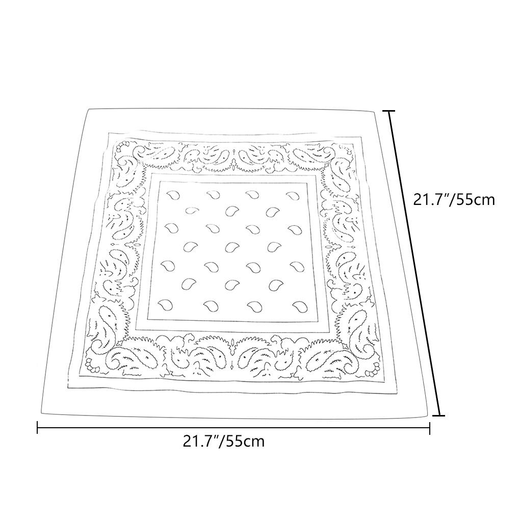 3Pcs Riding Printed Square Unisex Cycling Headband Fashion Polyester Headwear