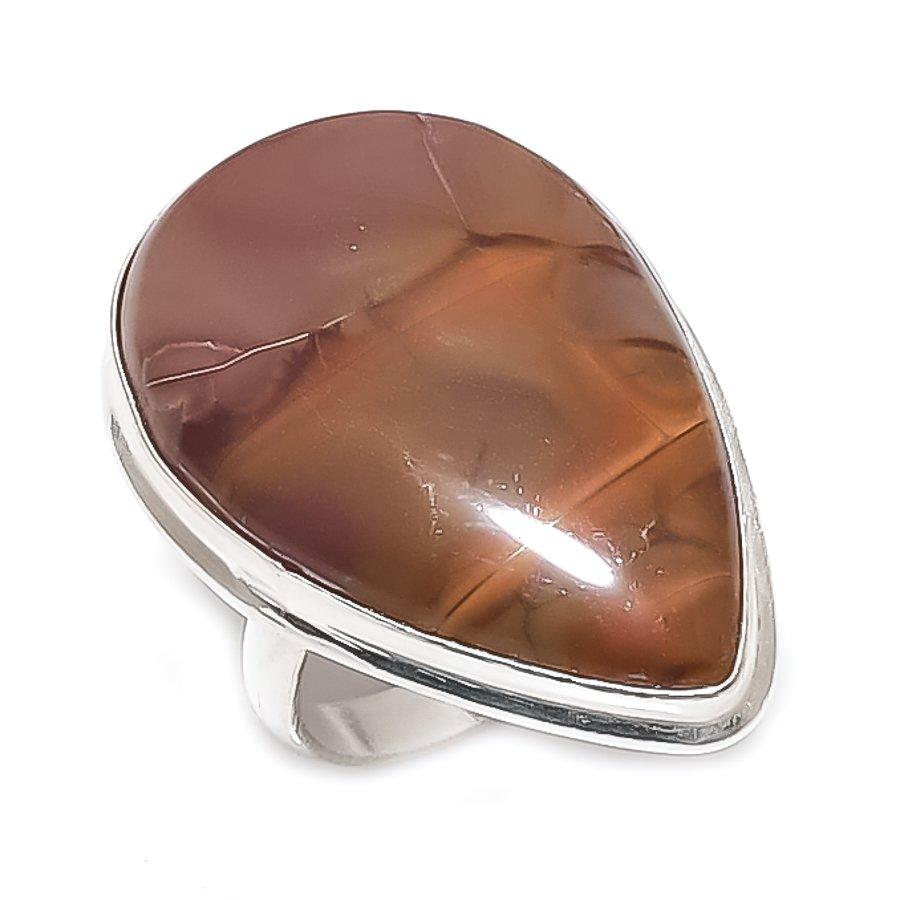 Noreena Jasper Gemstone Handmade 925 Sterling Silver Jewelry Ring Size 7 r1J85