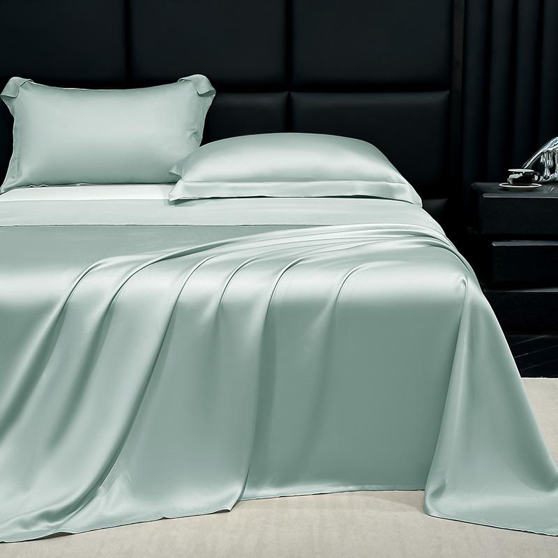 Washed Ice Silk Bed Sheet Summer Cooling Home Bedroom Student Dorm Machine Washable Set