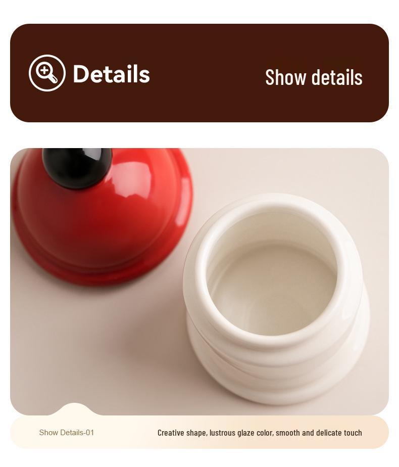 Beihanmei Ceramic Toothpick Holder & Swab Jar: Cute, Creative Storage for Living/Dining Room.