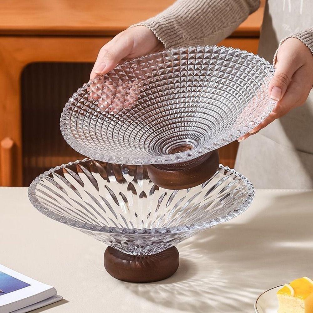 Large Capacity French Glass Berry Tray Decorative Dry Fruit Placed Tray  for Snacks Candy
