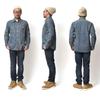 Long Sleeve Denim Shirt Work US [Houston] Men's (American Casual, Faded, Shirt, Cotton) (XL Size, Indigo)