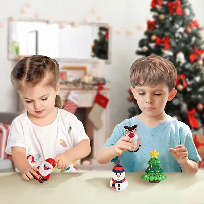 Christmas Toys Santa Claus Christmas Tree Squeezing Bouncing Toy  Stress Relief Gift Christmas Party Decoration Ornament