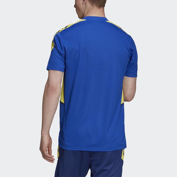 Adidas Juventus 21/22 Season EU Training Jersey Short Sleeve Men Sportswear Blue GS8660