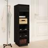 VidaXL Shoe Cabinet Black 34x30x105 Cm Solid Pine Wood 813559