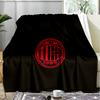 1 Stück AC Mailand Fußballverein Aufdruck Weiche Flanelldecke Überwurf für Schlafzimmer Wohnzimmer Sofa Camping Reise Fan Geschenke Weihnachtsgeschenke