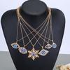 Stacked Devil's Eye Necklace Jewelry Pendant Multi-layer Women's Exaggerated Necklace Multi-layer Stacked Wear