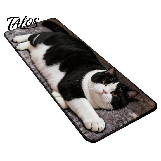 Non-slip Backing Carpet Cute Cat Shape Bathroom Rug, 3D Simulation Modeling, Soft Imitation Cashmere Rug Absorbent Floor Mat, Decorative Mat for Home