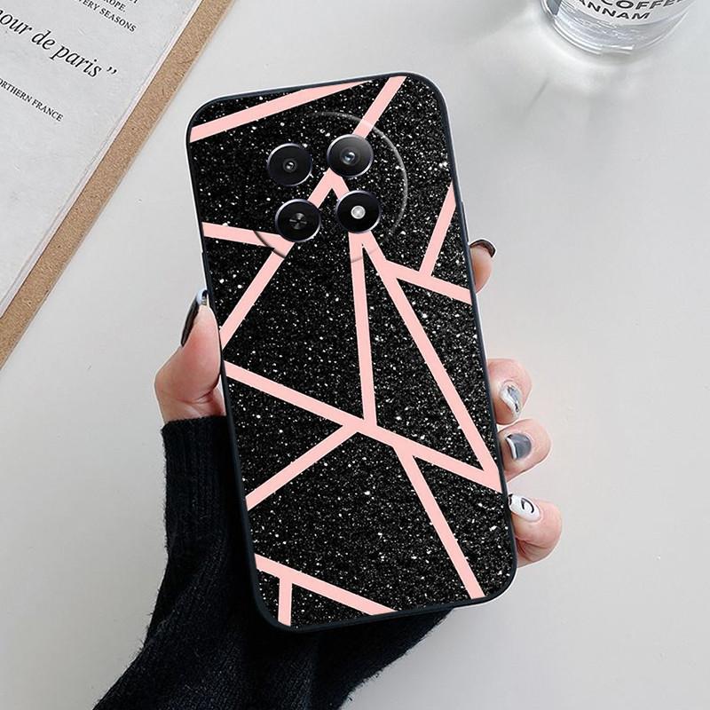 Für Realme 12 5G Hülle Abdeckung Realme12 Funda Coque Weiches Mode Silikon Schutzhülle für Telefonkamera für Realme 12 5G