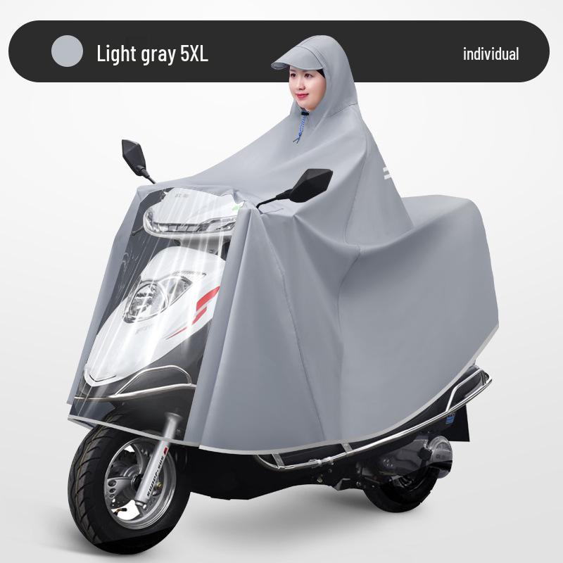 Unisex Electric Car Raincoat: Long, Full-Body, Extra Thick, Waterproof Poncho for Motorcycle Use